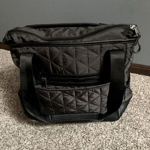 Cynthia Rowley Quilted Black Nylon Tote Bag